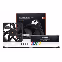 Noctua NF-A12X15 PWM CH.BK.S système de refroidissement d’ordinateur Boitier PC Ventilateur 12 cm Noir