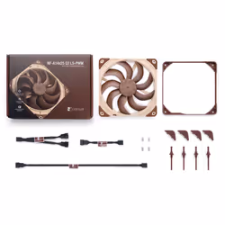 Noctua NF-A14X25 G2 LS-PWM système de refroidissement d'ordinateur Boitier PC Refroidisseur d'air 14 cm Beige, Marron 1 pièce(s) - Vue supplémentaire 5