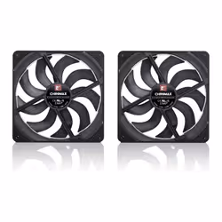 Noctua NF-A14X25 G2 PWM SX2-PP CHROMAX.BLACK système de refroidissement d'ordinateur Boitier PC Ventilateur 14 cm Noir 2 pièce(s) - Vue supplémentaire 2