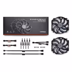 Noctua NF-A14X25R G2PWM SX2 CHBK Boitier PC Ventilateur 14 cm Noir 2 pièce(s) - Vue supplémentaire 8