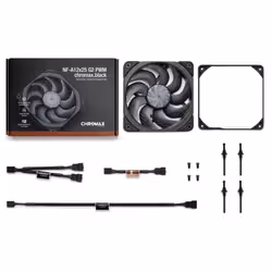 Noctua NF-A12x25 G2 PWM chromax.black Boitier PC Ventilateur 12 cm Noir 1 pièce(s) - Vue supplémentaire 5