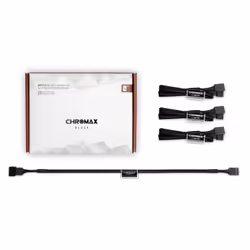 Noctua NA-SEC1 CHROMAX.BLACK, Rallonge de câble, Noir, 4 broches, Femelle, Femelle, 300 mm