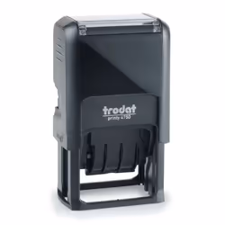 Trodat 141075, Auto-encreur, Tampon texte/date, 23 x 40 mm, Noir, Bleu/rouge, 61 mm