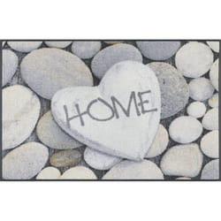 wash+dry Pebble Stone Paillasson décoratif Intérieure Rectangulaire Gris
