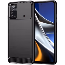 Coque - Xiaomi - Poco X4 Pro 5G - Noir - Antichoc - Carbon Fiber - Brossée