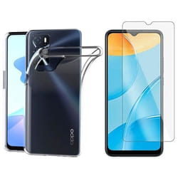 Coque et protection écran - Oppo - A16/A16s - Verre trempé - Transparent - 360 degrés