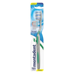 Mentadent Tecnic Clean brosse à dents Bleu, Vert, Gris, Blanc Adulte