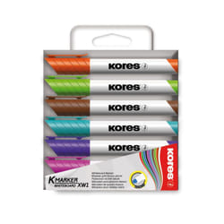 Kores M20802 marqueur 6 pièce(s) Pointe ogive Bleu, Marron, Vert clair, Orange, Rose, Violet