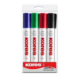 Kores M20843 marqueur 4 pièce(s) Noir, Bleu, Vert, Rouge
