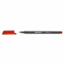 Kores FL28103, 12 pièce(s), Rouge, Pointe fine, Gris, Rouge, Rond, 0,4 mm