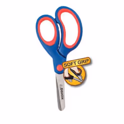 Kores SCH35130, Enfant, Découpe droite, Unique, Bleu, Rouge, Métal, Ciseaux pour loisirs créatifs, Ciseaux d'office