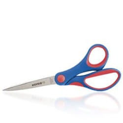 Kores SCH35217 ciseaux à bouts ronds Bleu, Rouge, Acier inoxydable