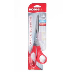 Kores SCH35221 ciseaux à bouts ronds Rouge, Acier inoxydable