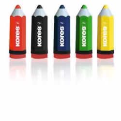 Kores SP35811, Taille crayon manuel, Couleurs assorties, Noir, Bleu, Vert, Rouge, Jaune, Ambidextre