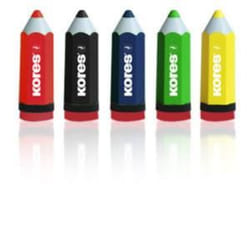 Kores SP35811 taille-crayons Taille crayon manuel Couleurs assorties, Noir, Bleu, Vert, Rouge, Jaune