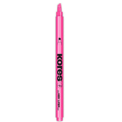 Kores TM36202 marqueur 12 pièce(s) Pointe biseautée Rose