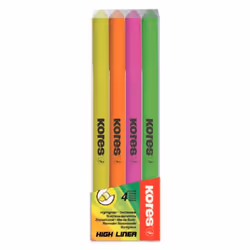 Kores TM36240 marqueur 4 pièce(s) Vert, Orange, Rose, Jaune