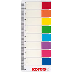 Kores 45121 intercalaire de classement Onglet avec index vierge Transparent