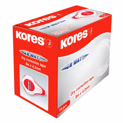 Kores 84345 film/bande correcteur 8 m Rouge, Blanc 10 pièce(s)