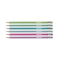 Pochette de 6 crayons de couleur Kores couleurs pastels