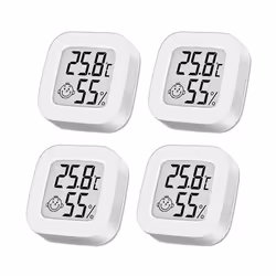 Thermometre interieur Hygromètre intérieurMini extérieur Digital Thermomètre intérieur pour Maison Terrarium Chambre Bébé Cou ...