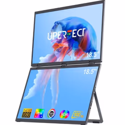 Moniteur double écran UPERFECT Full HD 185 pouces 1080P 100% sRGB