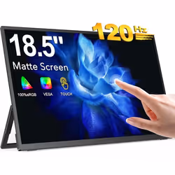 UPERFECT Écran portable tactile Full HD 185 pouces 120 Hz 100 % sRGB avec support réglable intégré compatible VESA