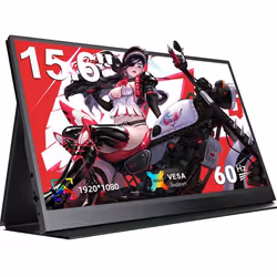 Moniteur portable IPS FHD 15.6 P de 1080 pouces adapté au moniteur externe pour ordinateur portable téléphone portable Mac Xb ...