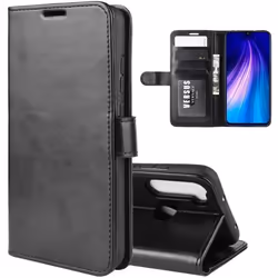Coque - Xiaomi - Redmi Note 8 - Antichoc - Cuir PU - Souple - Noir