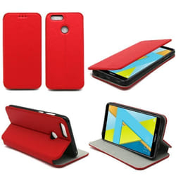 Etui coque - Huawei - Honor 7X - Cuir PU - Rouge - Ultra Slim