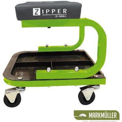 Tabouret mobile - Zipper - ZI-MHK2 - Métal - Vert - 4 roues giratoires