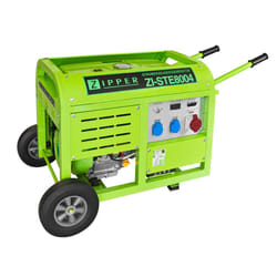 Zipper ZI-STE8004 groupe électrogène 7000 W 30 L Essence Noir, Vert