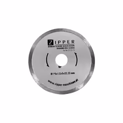 Caractéristiques techniques : Disque diamant compatible avec le coupe carreaux D. 115 mm électrique 500 W ZI-FS115 - Zipper P ...