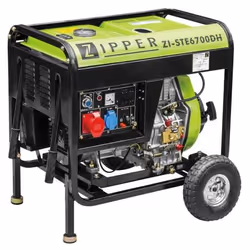 Zipper ZI-STE6700DH, 5700 W, 230 V, 12,5 L, Diesel, Électronique, 12 V