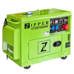 Zipper ZI-STE7500DSH groupe électrogène 5700 W 14,5 L Diesel Vert clair