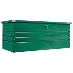 Conteneur boite de jardin en metal vert 165x70x62 cm ZIPPER zi-gab165gr