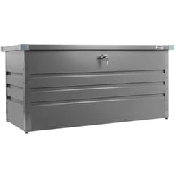 Conteneur boite de jardin en metal gris 132x61x62 cm Zipper zi-gab132an