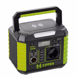Zipper ZI-PS330, Lithium-Ion (Li-Ion), Secteur, Allume-cigare, Solaire, 288,6 Wh, 330 W, 230 V, 12 - 26 V