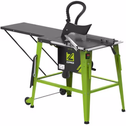 La scie circulaire à table ZIPPER ZI-TS315-400 avec une hauteur de coupe maximale de 83 mm, un bloc de coupe orientable jusqu ...