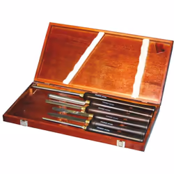 Description générale Coffret de 6 outils de tournage en acier HSS, idéal pour les travaux d'apprentissage du tournage. Les ou ...