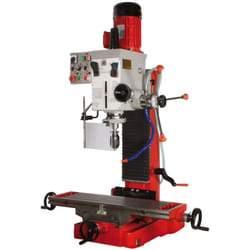 Fraiseuse verticale métal avec tête orientable à 360° d. 45 mm et système de refroidissement - 400 v - 1100 w - Holzmann
