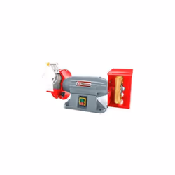 Description générale Machine-outil de petites dimensions avec axe horizontal supporté par deux paliers, équipé d'une meule et ...