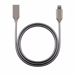 Felixx DC-MET-LI, 1 m, Lightning, USB A, Mâle, Mâle, Gris