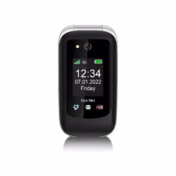 Beafon SL720i, Clapet, SIM unique, 7,11 cm (2.8"), Bluetooth, 1000 mAh, Noir, Argent