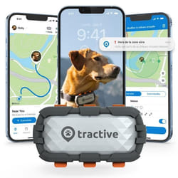 Tractive DOG XL Adventure – GPS et moniteur de santé – Boîtier renforcé à la fibre de verre – Gris