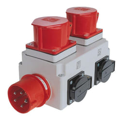 Holzmann ALA1_400V unité de distribution d'énergie 2 sortie(s) CA Noir, Gris, Rouge