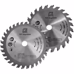 Jeu de lames de scie carbure composé de : 1x KSB8910Z24 (ø89/10, 24 dents) 1x KSB8910Z32 (ø89/10, 32 dents) Caractéristiques  ...
