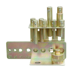 HOLZMANN Kit de 8 poinçons avec plaque de fixation