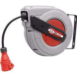 Description générale Enrouleur de câble électrique EKR20M_400V de 20 m, idéal pour une utilisation murale avec un mécanisme d ...