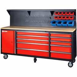 Servante d´atelier avec grand espace de rangement et charge totale de 950 kg 1 armoire de 440 x 400 x 645 avec une capacité d ...